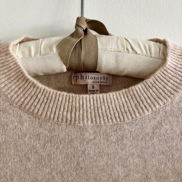 Philosophy Cashmere Sweater Heathered Cream - Picture 3 of 4